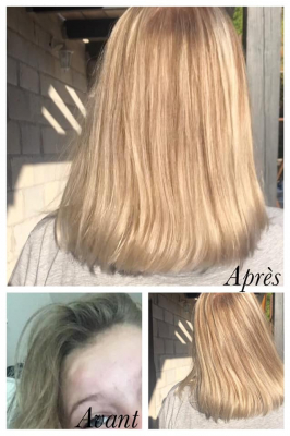 Avant/après décoloration